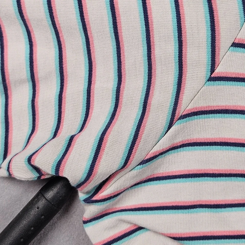 Peter Millar Polo Shirt Mens White Striped Seaside Wash Cotton Stretch Golf - Picture 6 of 12